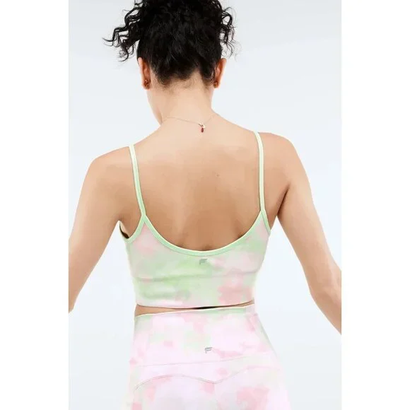 Fabletics Millie Reversible Bralette Green Tie Dye Size L NWT - Picture 3 of 12